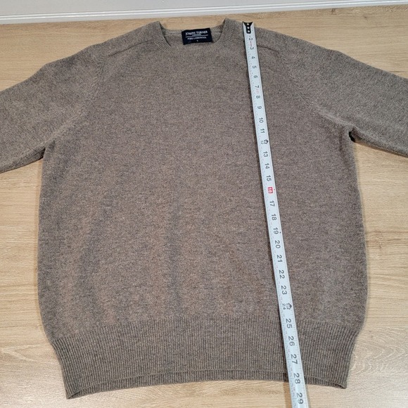 Joseph Turner Size Large 100% Lambswool Sweater Preppy Quiet Luxury FLAW - Picture 7 of 11
